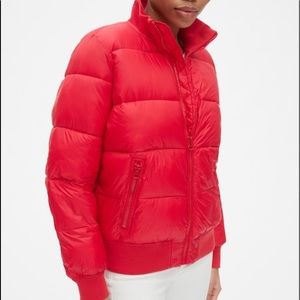 Gap Red Puffer Bomber Jacket